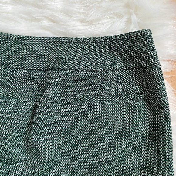 LOFT green button front tweed wool 70's mini skirt - Picture 7 of 8